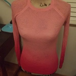 Pink ombre long sleeve top
